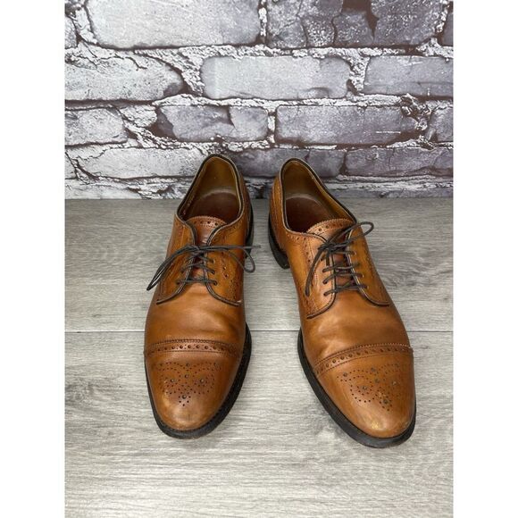 Allen Edmonds Sanford Brown Leather Cap Toe Oxfords Shoes Men’s Sz 9.5C US/43EU - Picture 11 of 16